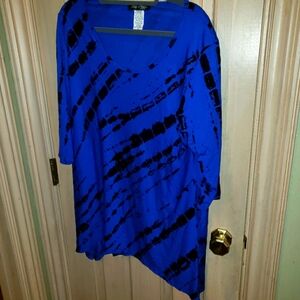 Womens plus sz 1X shirt by Only Nine royal blue